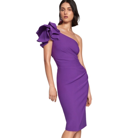 Gorgeous Purple Cocktail Dress (size 6) - Picture 2 of 4